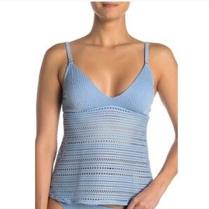 Robin Piccone Perla Chrochet Lace Tankini Size Large  Nwot